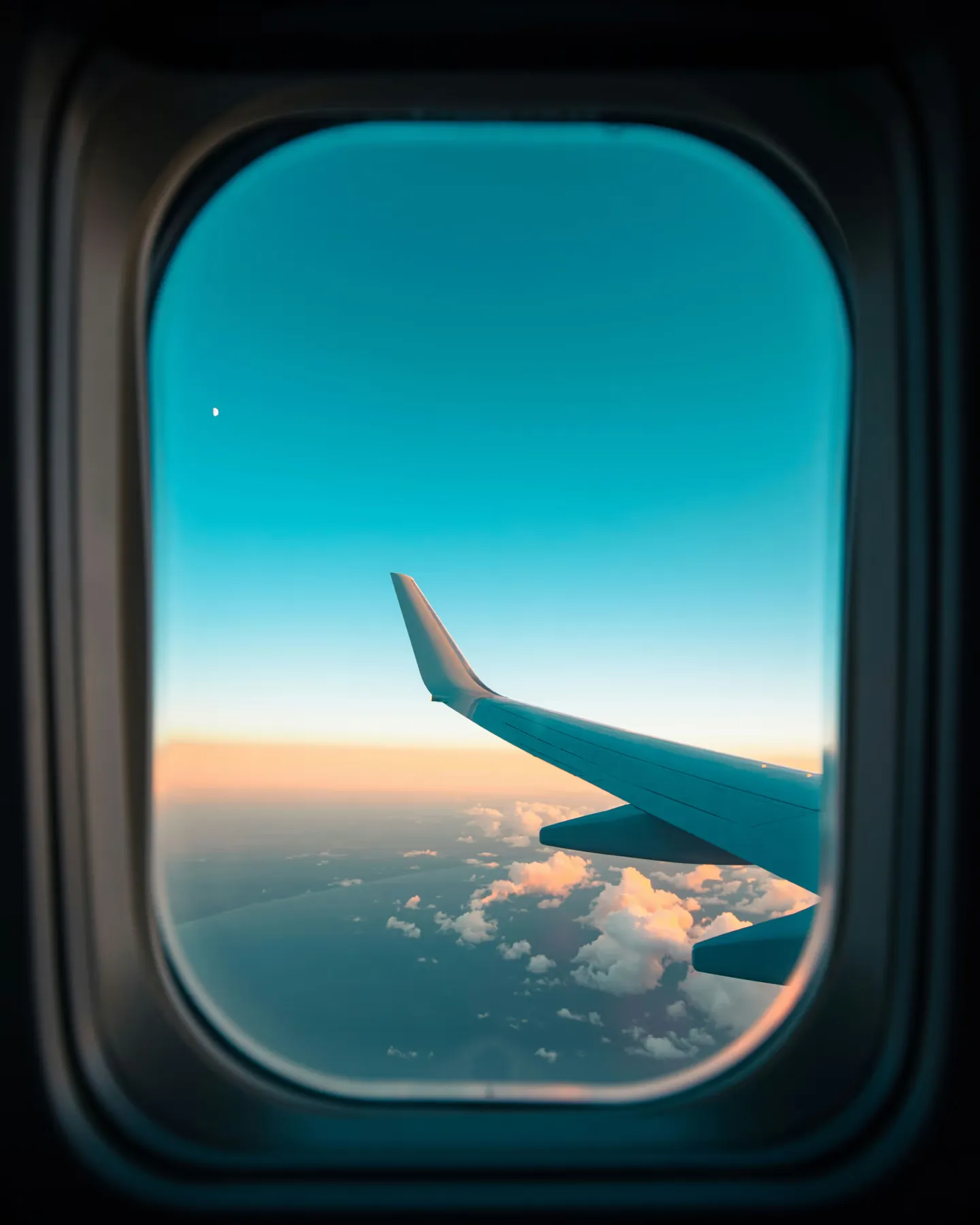 Airplane window view